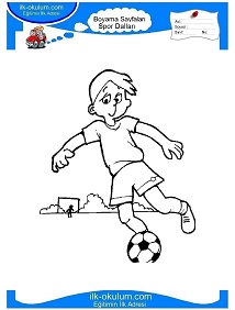 Çocuklar İçin Futbol Boyama Sayfaları 
